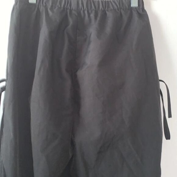 Shein Womens Black Drawstring Ruched Cut-Out Knee High-Waisted Pants Size M - Picture 8 of 14